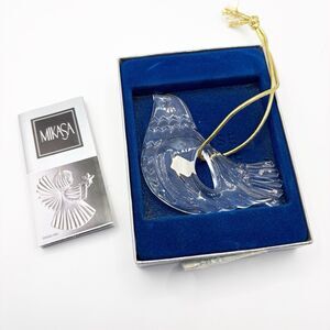 Mikasa Joyous Collection Dove Of Peace Crystal Christmas Ornament Boxed